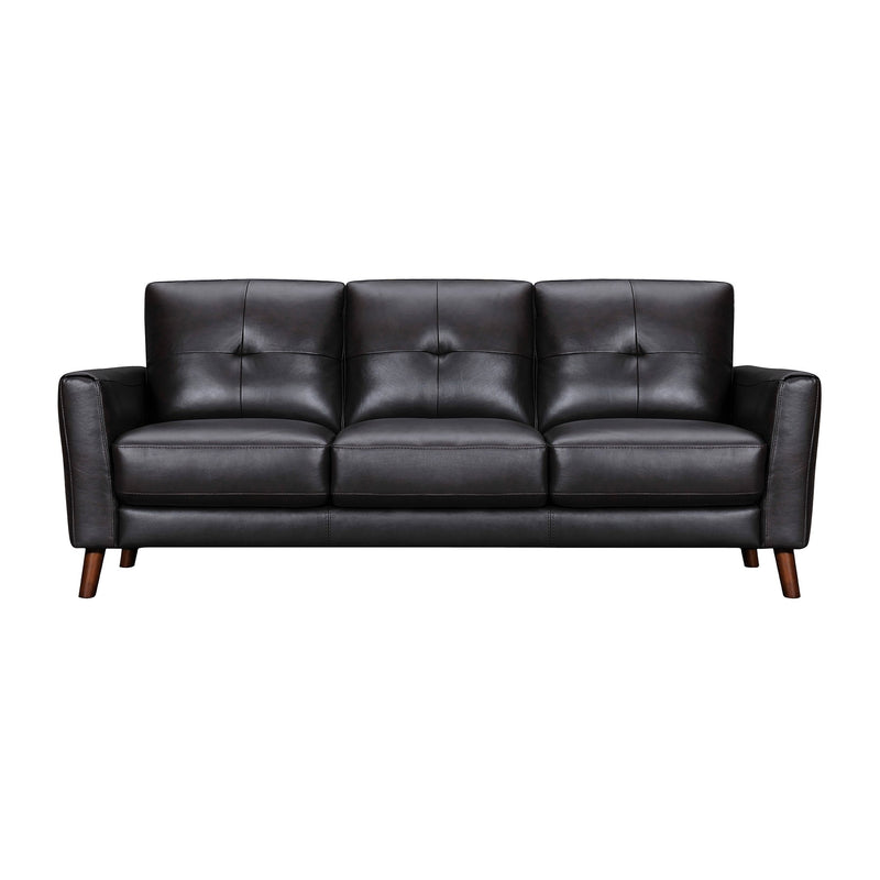 Almafi 82" Brown Leather Sofa - Furniture City (CA)l