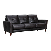 Almafi 82" Brown Leather Sofa - Furniture City (CA)l