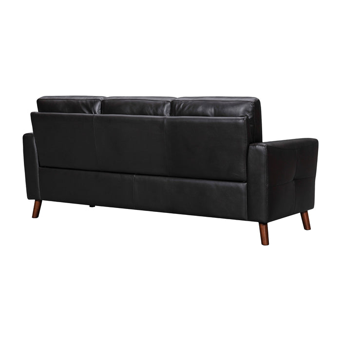 Almafi 82" Brown Leather Sofa