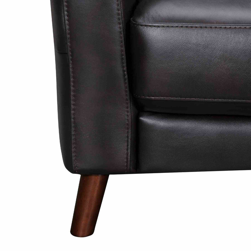 Almafi 82" Brown Leather Sofa - Furniture City (CA)l
