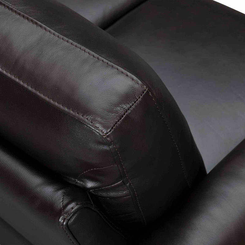 Almafi 82" Brown Leather Sofa - Furniture City (CA)l