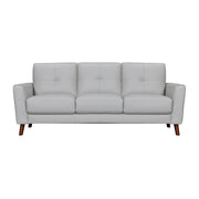 Almafi 82" Dove Gray Leather Sofa - Furniture City (CA)l