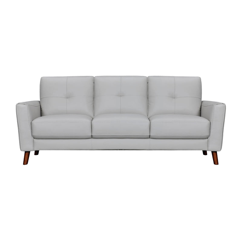Almafi 82" Dove Gray Leather Sofa - Furniture City (CA)l