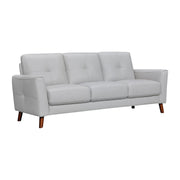 Almafi 82" Dove Gray Leather Sofa - Furniture City (CA)l