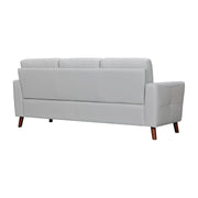 Almafi 82" Dove Gray Leather Sofa - Furniture City (CA)l