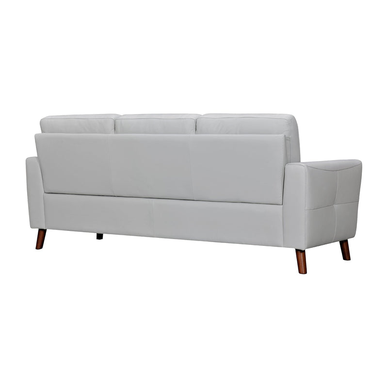 Almafi 82" Dove Gray Leather Sofa - Furniture City (CA)l