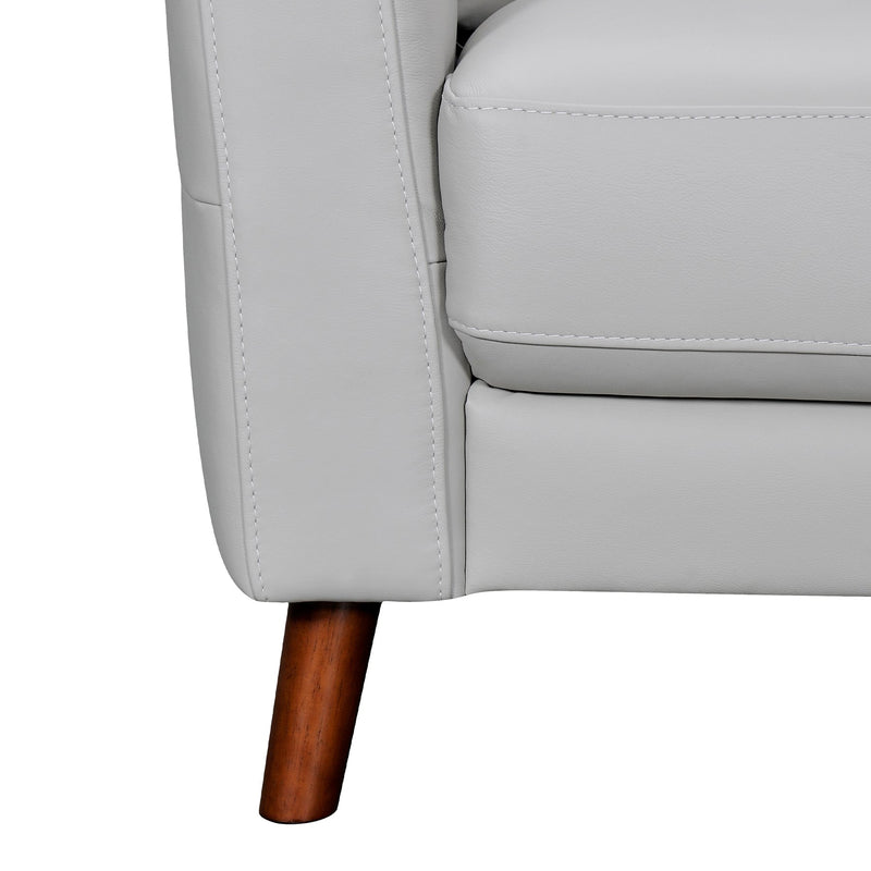 Almafi 82" Dove Gray Leather Sofa - Furniture City (CA)l