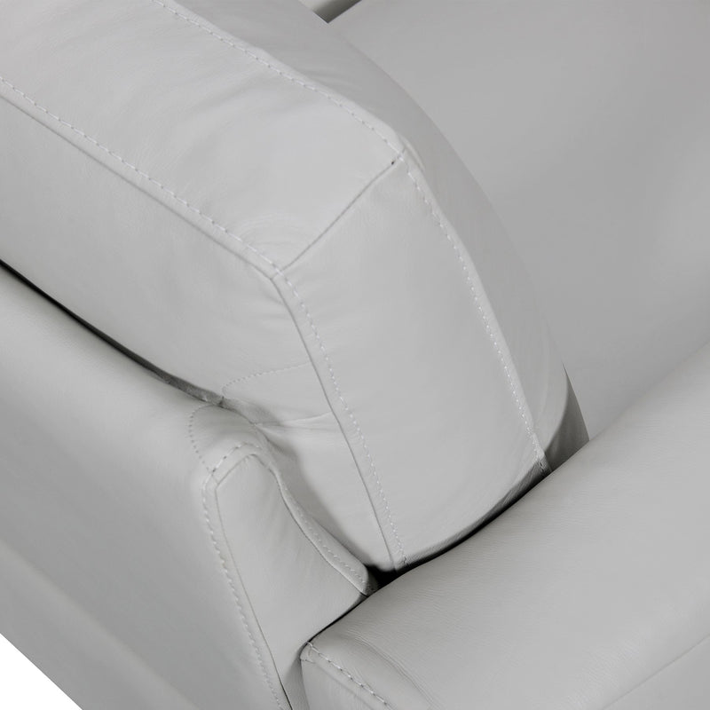 Almafi 82" Dove Gray Leather Sofa - Furniture City (CA)l