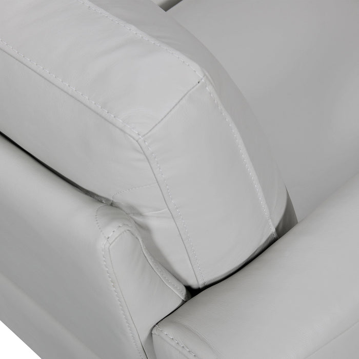 Almafi 82" Dove Gray Leather Sofa