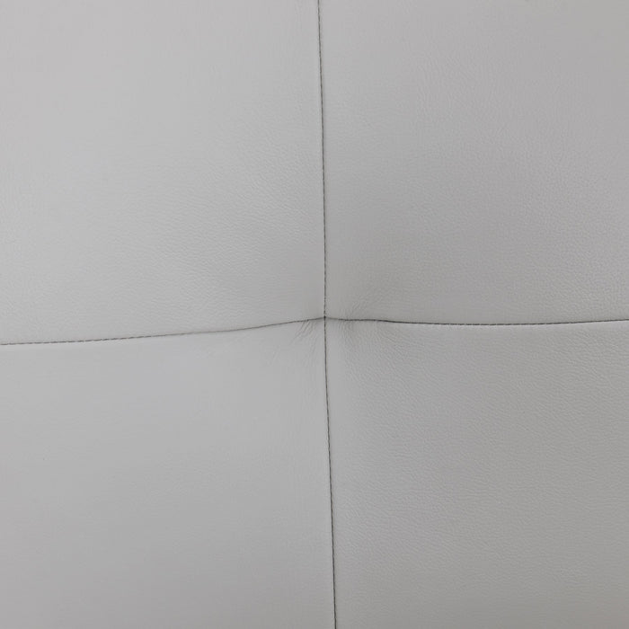 Almafi 82" Dove Gray Leather Sofa