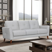 Almafi 82" Dove Gray Leather Sofa - Furniture City (CA)l