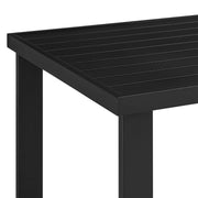 Alegria Outdoor Patio Counter Height Dining Table in Black Aluminum - Furniture City (CA)l