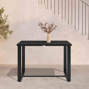 Alegria Outdoor Patio Counter Height Dining Table in Black Aluminum - Furniture City (CA)l