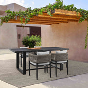 Alegria Outdoor Patio Dining Table in Aluminum - Furniture City (CA)l