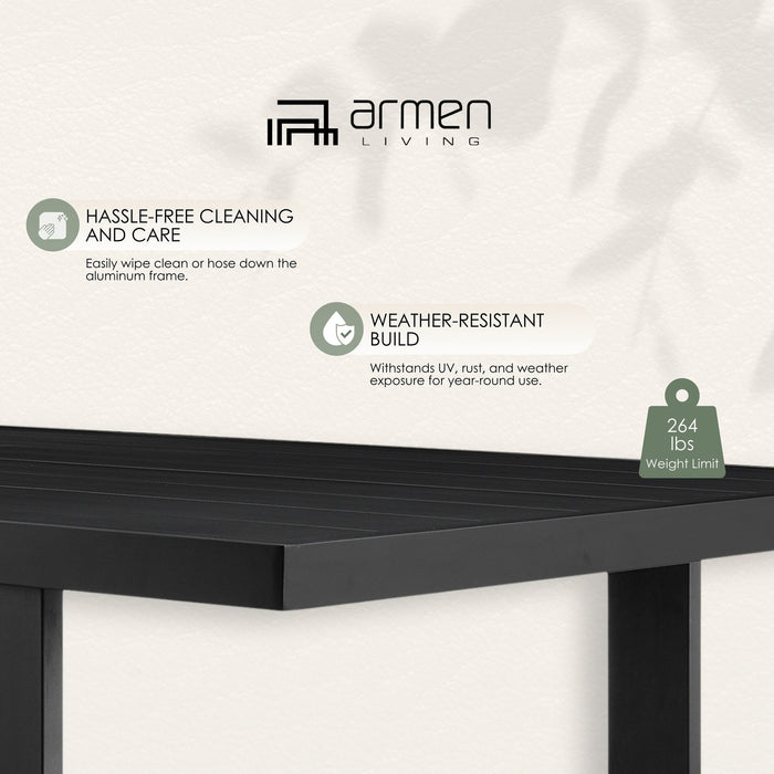 Alegria Outdoor Patio Dining Table in Aluminum