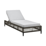 Alegria Outdoor Patio Adjustable Chaise Lounge Chair in Aluminum with Gray Rope and Cushions - Furniture City (CA)l
