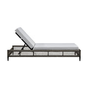 Alegria Outdoor Patio Adjustable Chaise Lounge Chair in Aluminum with Gray Rope and Cushions - Furniture City (CA)l