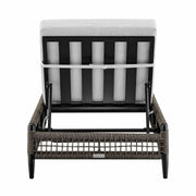 Alegria Outdoor Patio Adjustable Chaise Lounge Chair in Aluminum with Gray Rope and Cushions - Furniture City (CA)l
