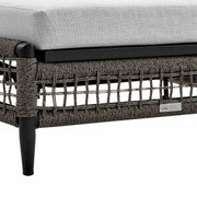 Alegria Outdoor Patio Adjustable Chaise Lounge Chair in Aluminum with Gray Rope and Cushions - Furniture City (CA)l