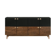 Amigo Black Veneer and Walnut Wood Buffet - Furniture City (CA)l