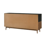 Amigo Black Veneer and Walnut Wood Buffet - Furniture City (CA)l