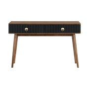 Amigo Black Veneer and Walnut Wood Console Table - Furniture City (CA)l