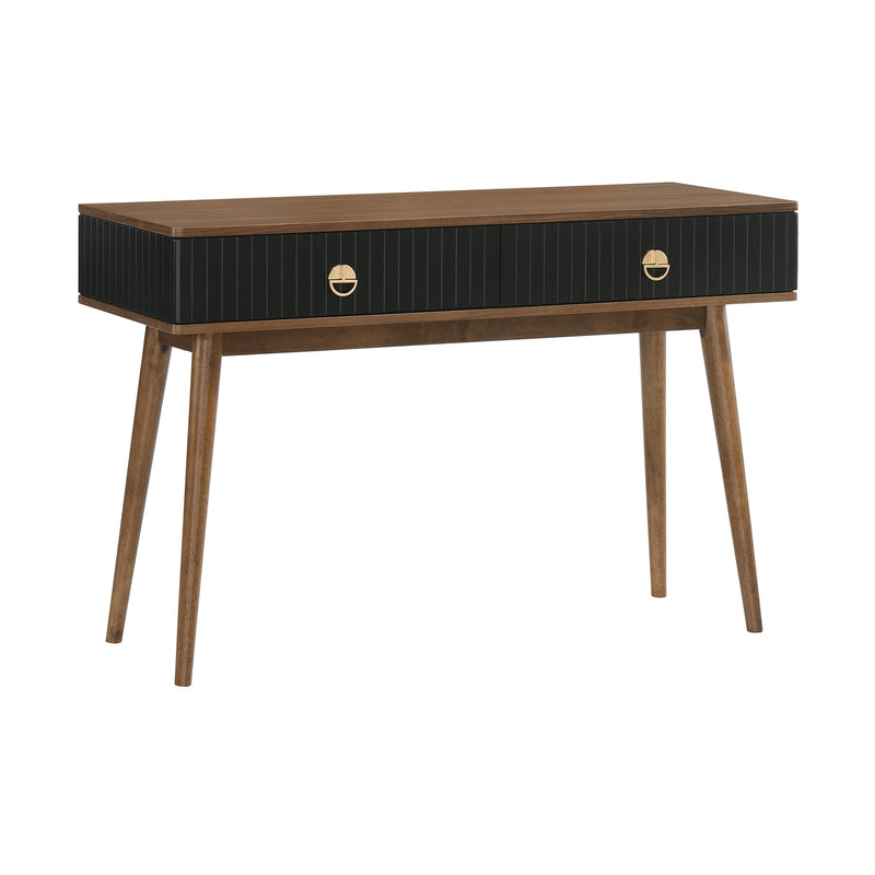 Amigo Black Veneer and Walnut Wood Console Table - Furniture City (CA)l