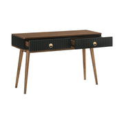 Amigo Black Veneer and Walnut Wood Console Table - Furniture City (CA)l