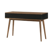 Amigo Black Veneer and Walnut Wood Console Table - Furniture City (CA)l