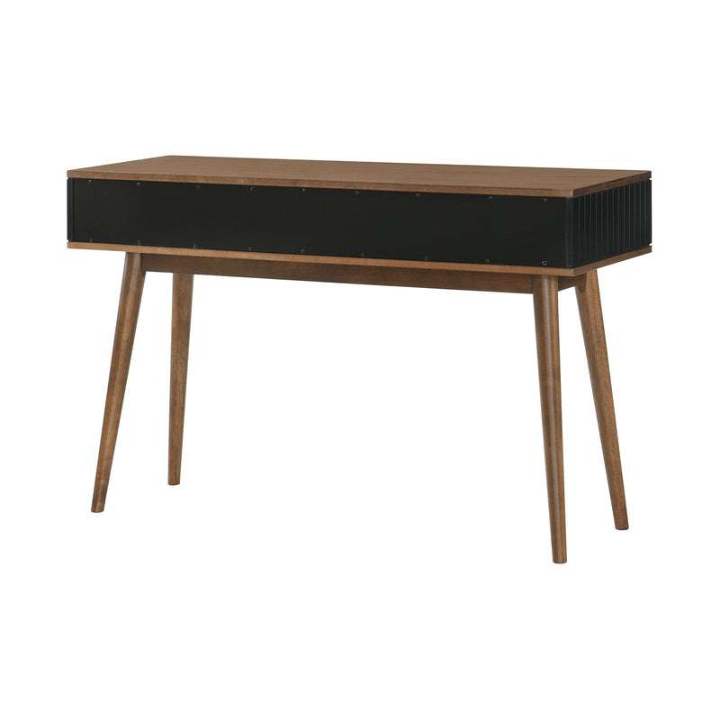 Amigo Black Veneer and Walnut Wood Console Table - Furniture City (CA)l