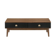 Amigo Black Veneer and Walnut Wood Coffee Table - Furniture City (CA)l