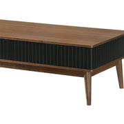 Amigo Black Veneer and Walnut Wood Coffee Table - Furniture City (CA)l