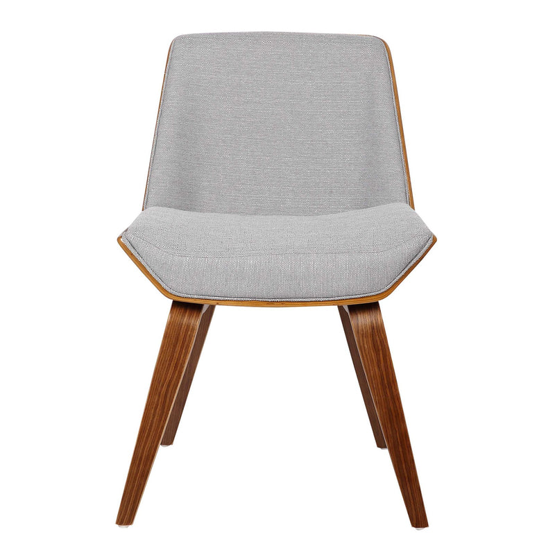 Agi Mid-Century Dining Chair in Walnut Wood and Gray Fabric - Furniture City (CA)l