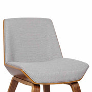 Agi Mid-Century Dining Chair in Walnut Wood and Gray Fabric - Furniture City (CA)l