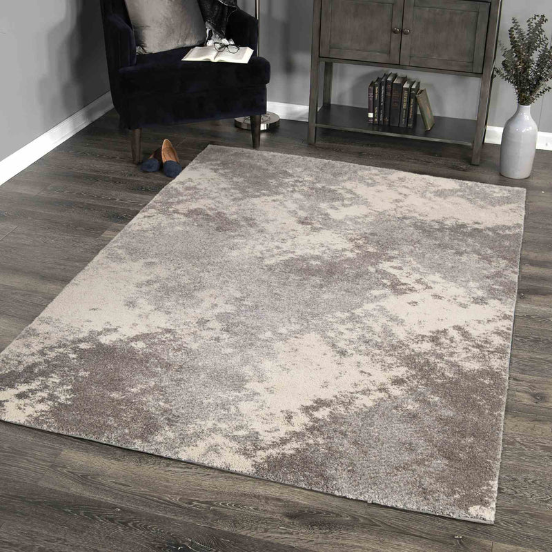 Airhaven Contemporary 5x8 Area Rug in Cream/Gray - Furniture City (CA)l