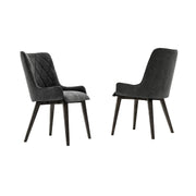 Alana Charcoal Upholstered Dining Chair - Set of 2 - Furniture City (CA)l