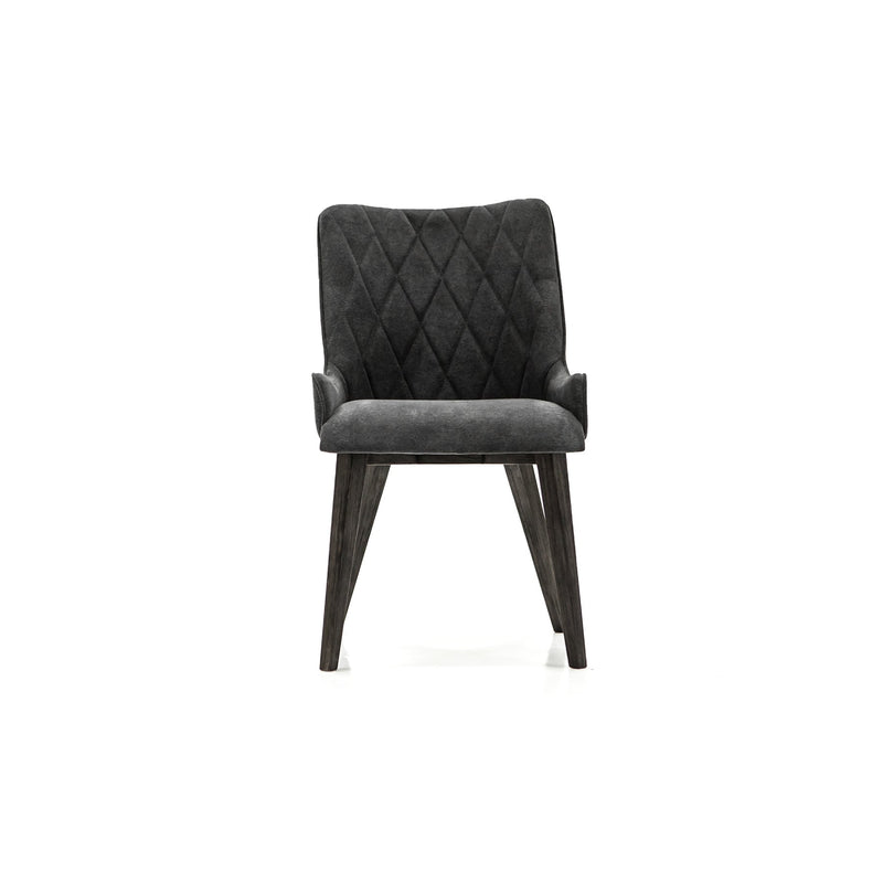 Alana Charcoal Upholstered Dining Chair - Set of 2 - Furniture City (CA)l