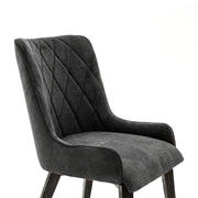 Alana Charcoal Upholstered Dining Chair - Set of 2 - Furniture City (CA)l