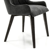 Alana Charcoal Upholstered Dining Chair - Set of 2 - Furniture City (CA)l