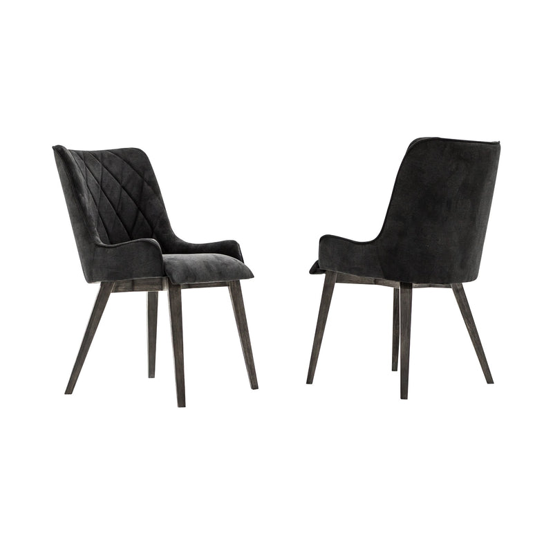Alana Midnight Upholstered Dining Chair - Set of 2 - Furniture City (CA)l