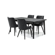 Alana Midnight Upholstered Dining Chair - Set of 2 - Furniture City (CA)l