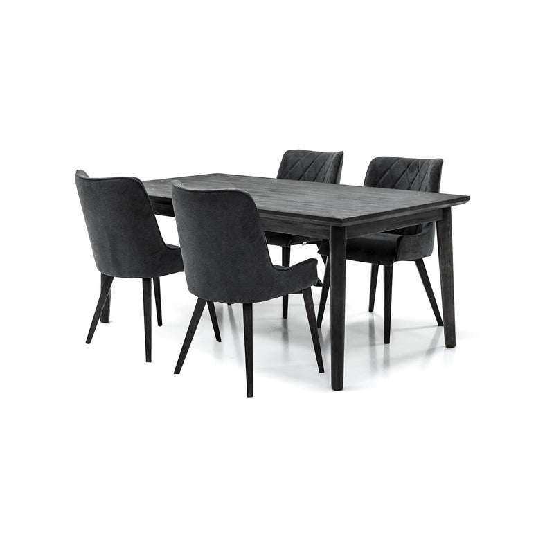 Alana Midnight Upholstered Dining Chair - Set of 2 - Furniture City (CA)l