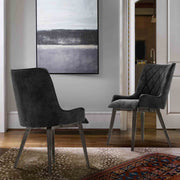 Alana Midnight Upholstered Dining Chair - Set of 2 - Furniture City (CA)l