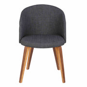 Alpine Mid-Century Dining Chair in Charcoal Fabric with Walnut Wood - Furniture City (CA)l