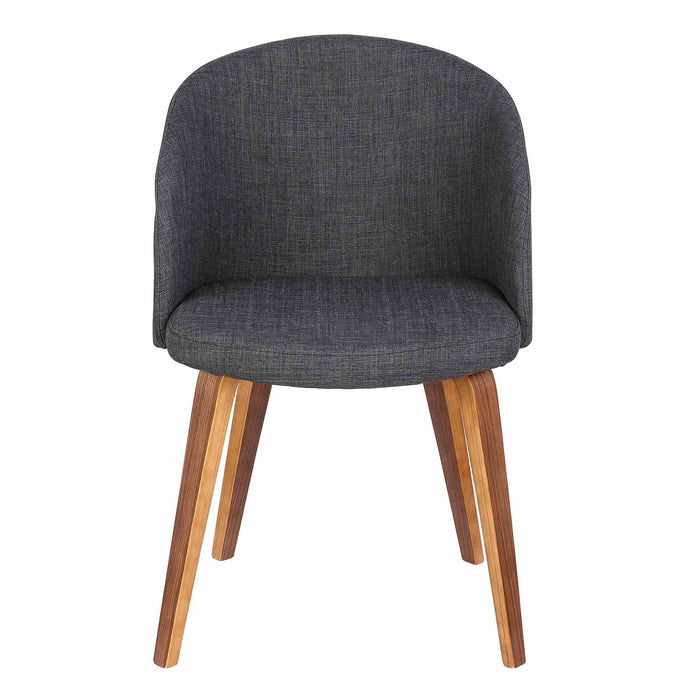 Alpine Mid-Century Dining Chair in Charcoal Fabric with Walnut Wood