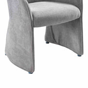 Alicia Modern Curved Back Gray Upholstered Dining Chair - Furniture City (CA)l