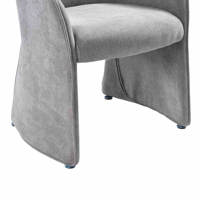 Alicia Modern Curved Back Gray Upholstered Dining Chair
