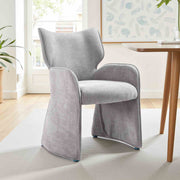 Alicia Modern Curved Back Gray Upholstered Dining Chair - Furniture City (CA)l
