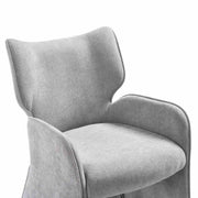 Alicia Modern Curved Back Gray Upholstered Dining Chair - Furniture City (CA)l