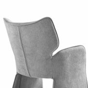 Alicia Modern Curved Back Gray Upholstered Dining Chair - Furniture City (CA)l